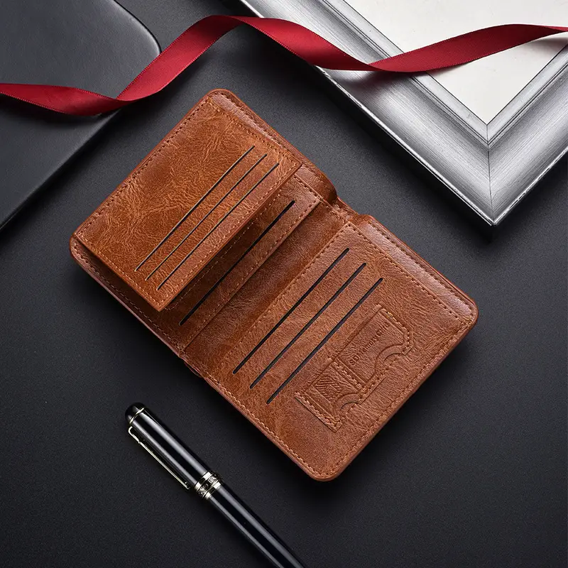 Cross-Border Wholesale Men's Wallet Short Multi-Functional Driver's License Card Holder All-In-One 2025 New High-End Wallet Wallet — feature 11