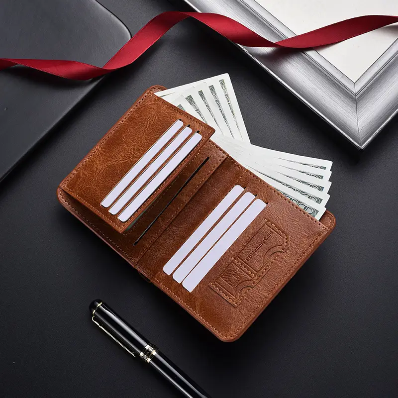 Cross-Border Wholesale Men's Wallet Short Multi-Functional Driver's License Card Holder All-In-One 2025 New High-End Wallet Wallet — feature 12