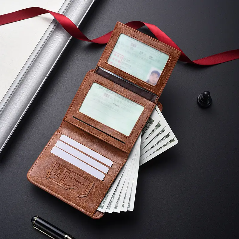 Cross-Border Wholesale Men's Wallet Short Multi-Functional Driver's License Card Holder All-In-One 2025 New High-End Wallet Wallet — feature 5