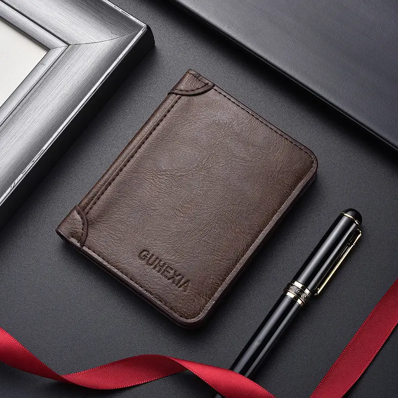 Cross-Border Wholesale Men's Wallet Short Multi-Functional Driver's License Card Holder All-In-One 2025 New High-End Wallet Wallet