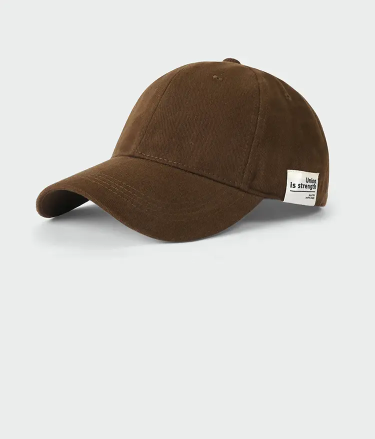 Men Baseball Cap Deep Gray Patch Label Large Circumference — feature 11