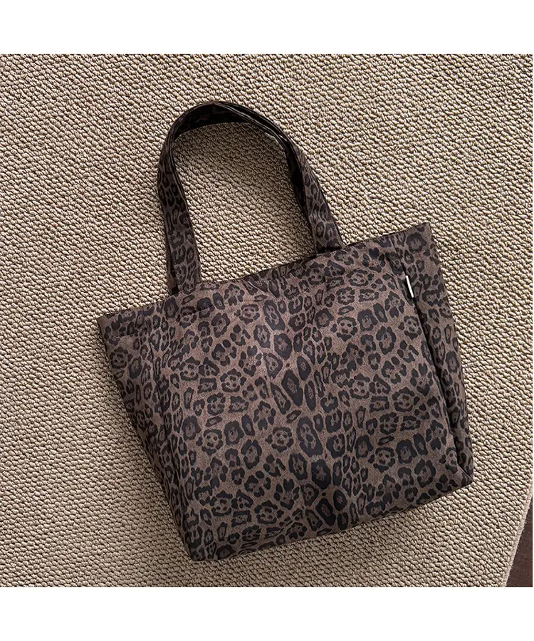 Leopard Print Canvas Shoulder Bag for Women Spring Summer — feature 16