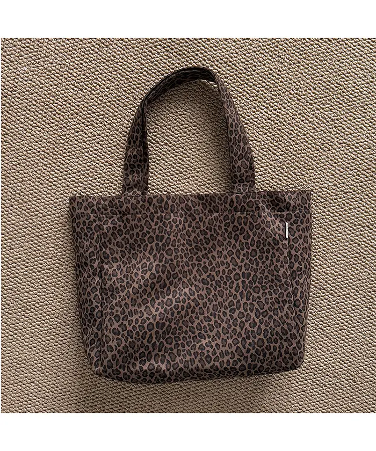Leopard Print Canvas Shoulder Bag for Women Spring Summer — feature 17