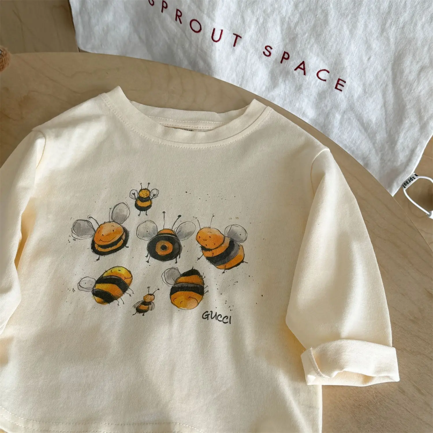 Children's Cartoon Long Sleeve T-Shirt Cream — feature 20