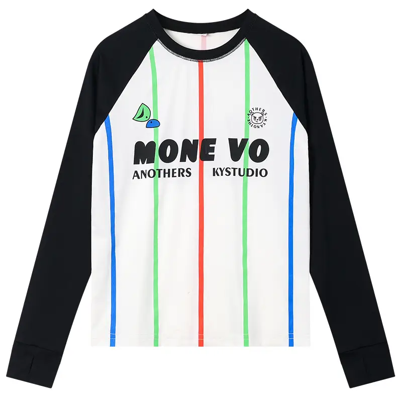 Boys' Long Sleeve Cycling Jersey T-Shirt White Black 2026 - Image 6
