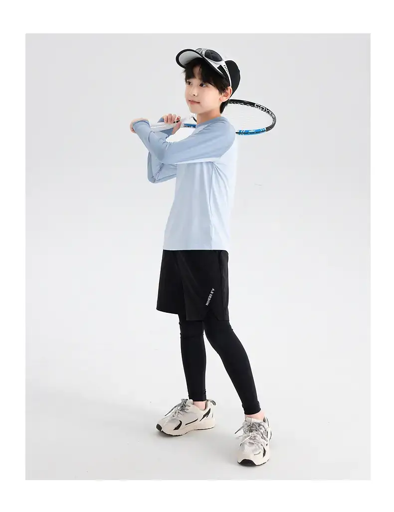 Boys' Blue Raglan Sleeve Badminton T-Shirt 2025 — feature 23