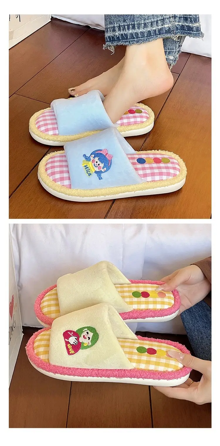 Cute Cartoon Cotton Slippers for Women Cross-Border New Autumn and Winter Student Indoor Home Soft-Soled Comfortable Non-Slip Floor Shoes — feature 10