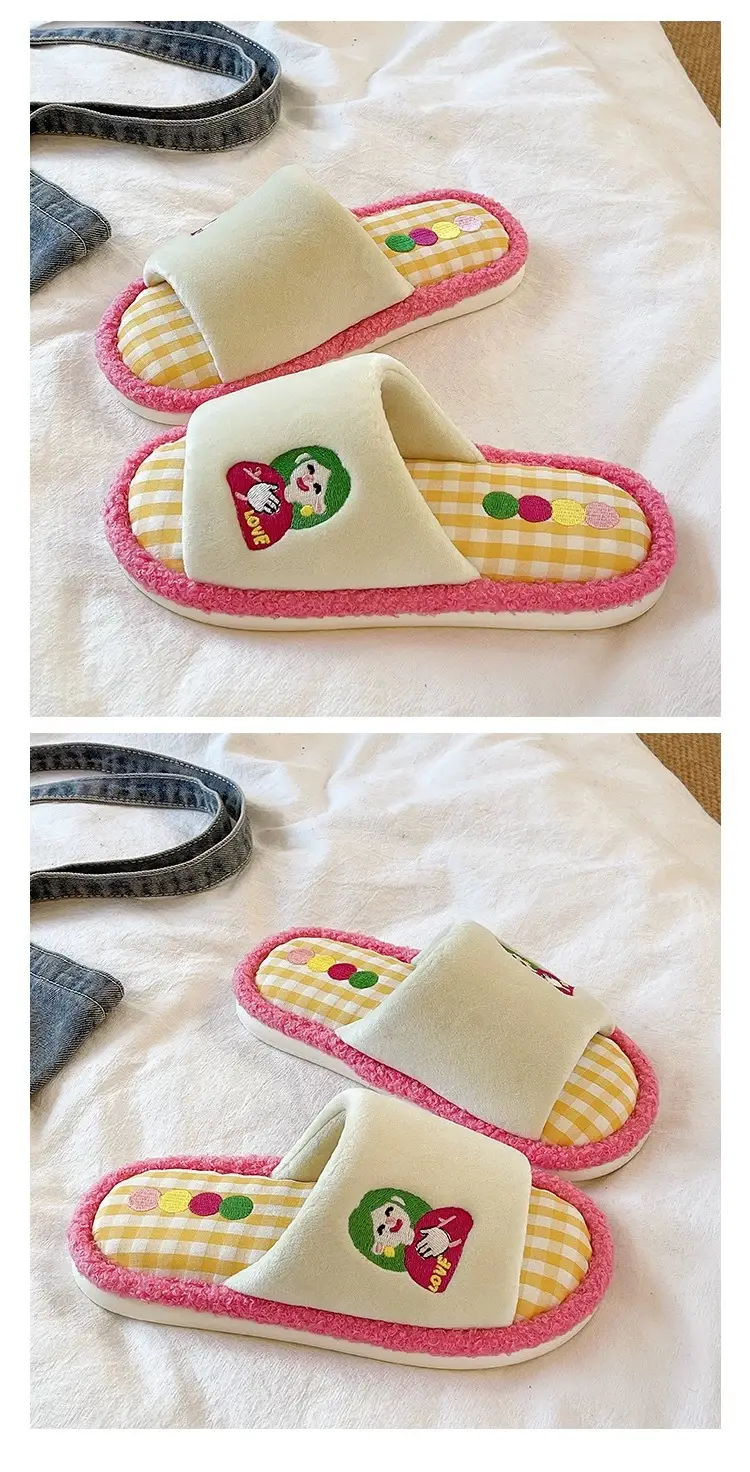 Cute Cartoon Cotton Slippers for Women Cross-Border New Autumn and Winter Student Indoor Home Soft-Soled Comfortable Non-Slip Floor Shoes — feature 4