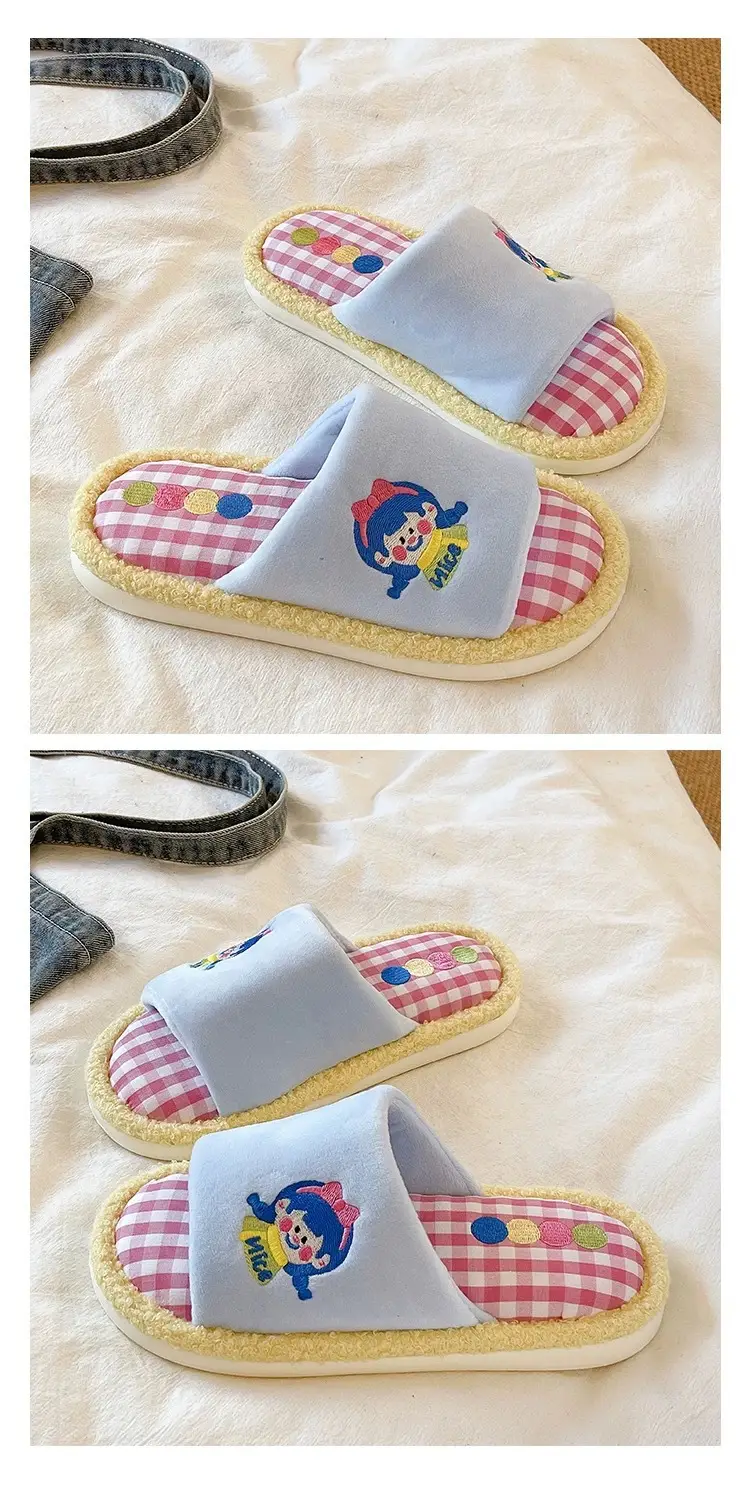 Cute Cartoon Cotton Slippers for Women Cross-Border New Autumn and Winter Student Indoor Home Soft-Soled Comfortable Non-Slip Floor Shoes — feature 6