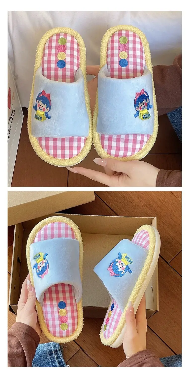 Cute Cartoon Cotton Slippers for Women Cross-Border New Autumn and Winter Student Indoor Home Soft-Soled Comfortable Non-Slip Floor Shoes — feature 8