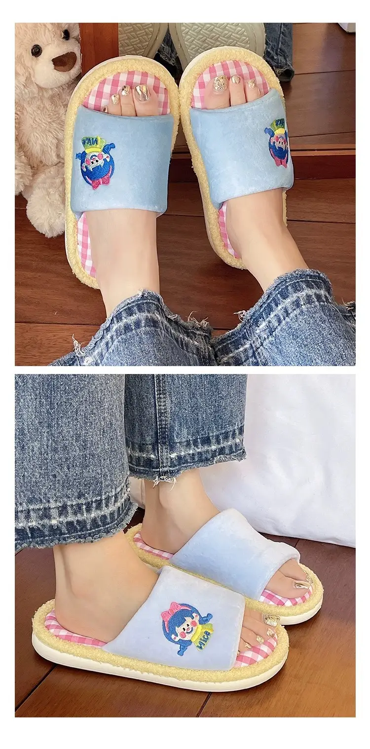 Cute Cartoon Cotton Slippers for Women Cross-Border New Autumn and Winter Student Indoor Home Soft-Soled Comfortable Non-Slip Floor Shoes — feature 9