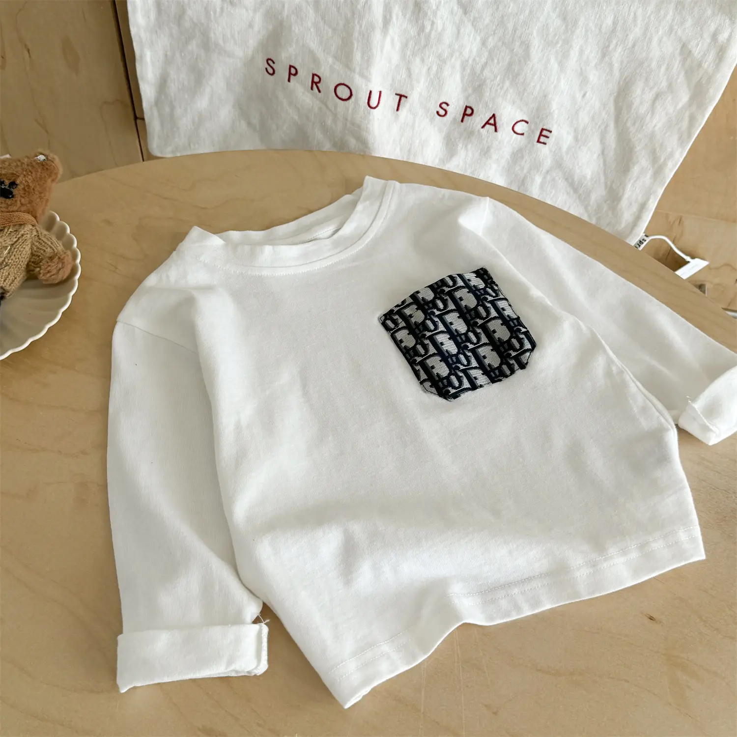 Blue Japanese Style Long Sleeve T-Shirt for Boys - Image 4