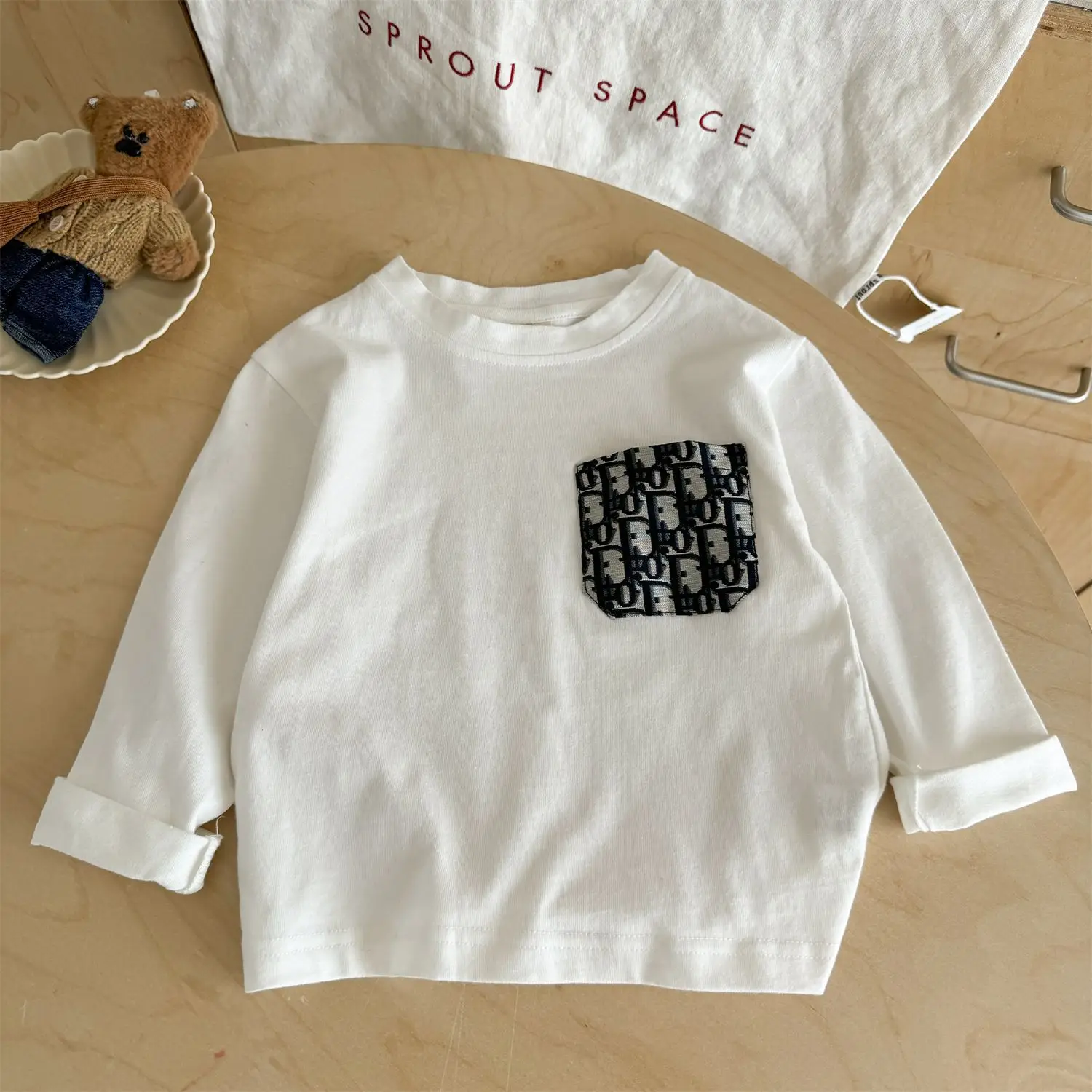 Blue Japanese Style Long Sleeve T-Shirt for Boys — feature 10
