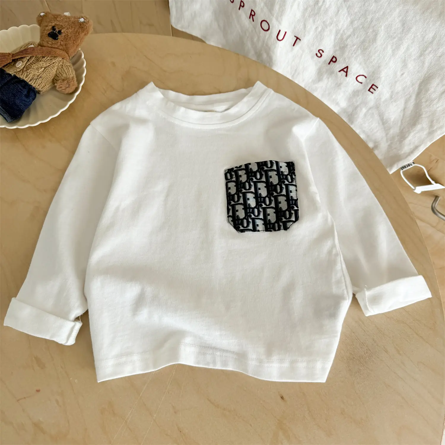 Blue Japanese Style Long Sleeve T-Shirt for Boys — feature 7