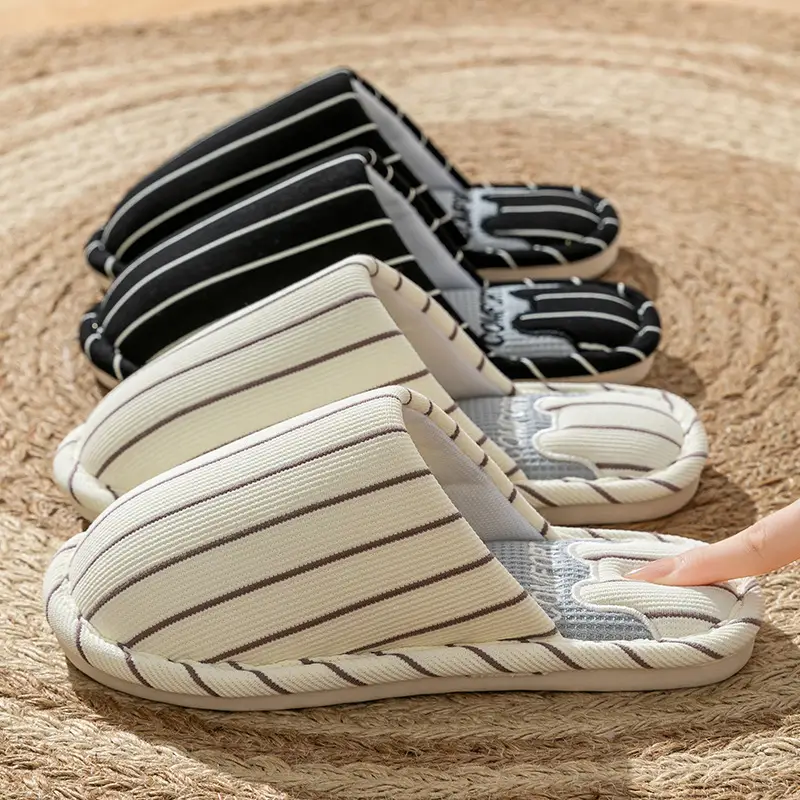 Cotton Slippers for Women, Spring, Autumn and Winter Home Use, Indoor Non-Slip Couple Home Warm Winter Plush Slippers for Men - Image 31