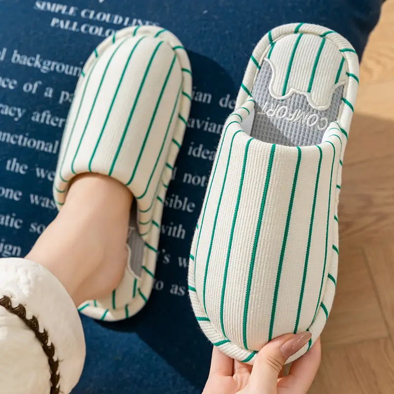 Cotton Slippers for Women, Spring, Autumn and Winter Home Use, Indoor Non-Slip Couple Home Warm Winter Plush Slippers for Men - Image 32