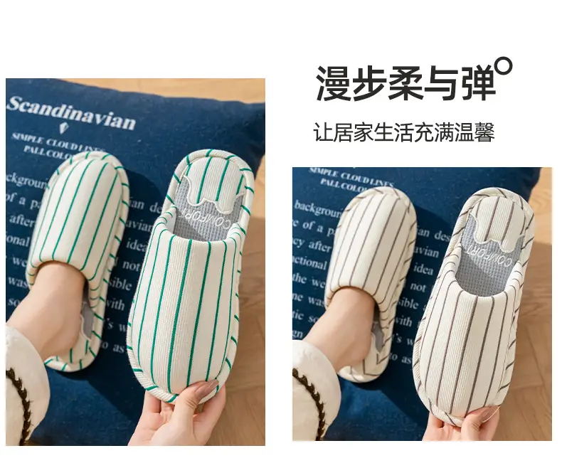 Cotton Slippers for Women, Spring, Autumn and Winter Home Use, Indoor Non-Slip Couple Home Warm Winter Plush Slippers for Men — feature 14