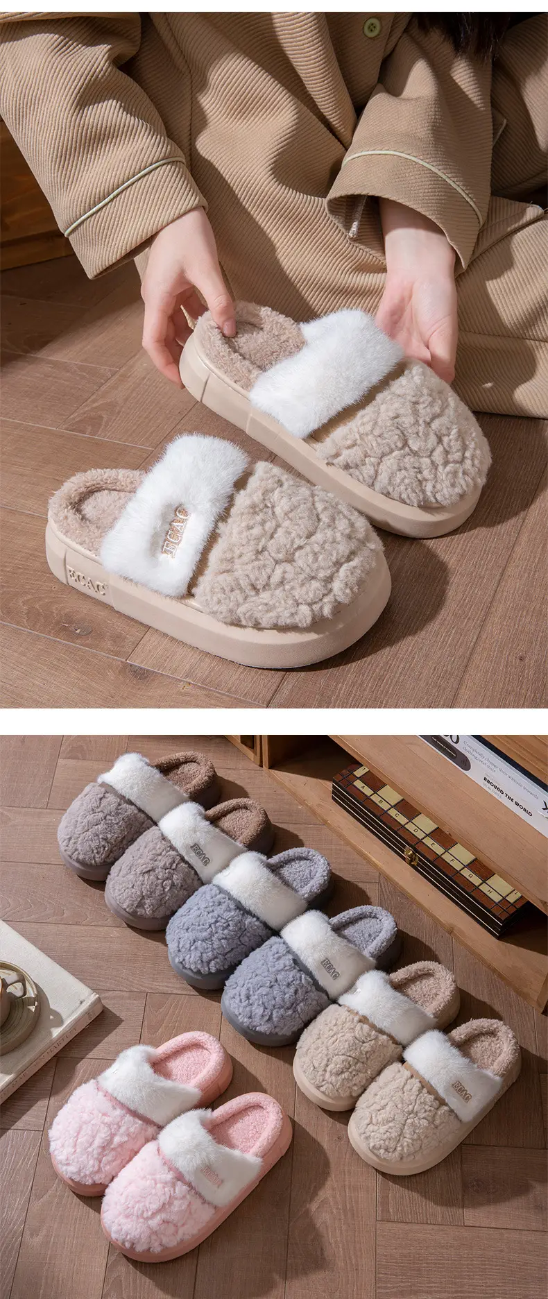 Women's Cotton Warm Slippers Autumn Winter 2025 — feature 10
