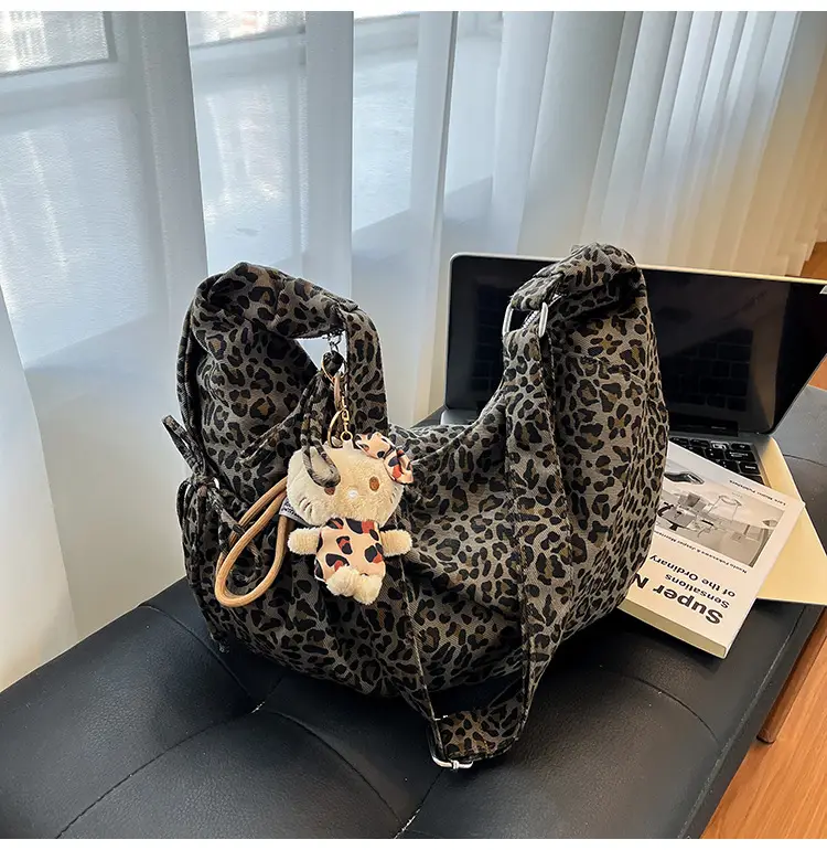 Retro Leopard Print Women's Tote Bag 2025 Spring New Commute — feature 11