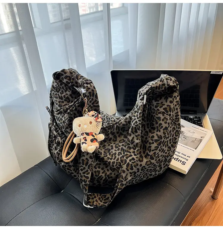 Retro Leopard Print Women's Tote Bag 2025 Spring New Commute — feature 12
