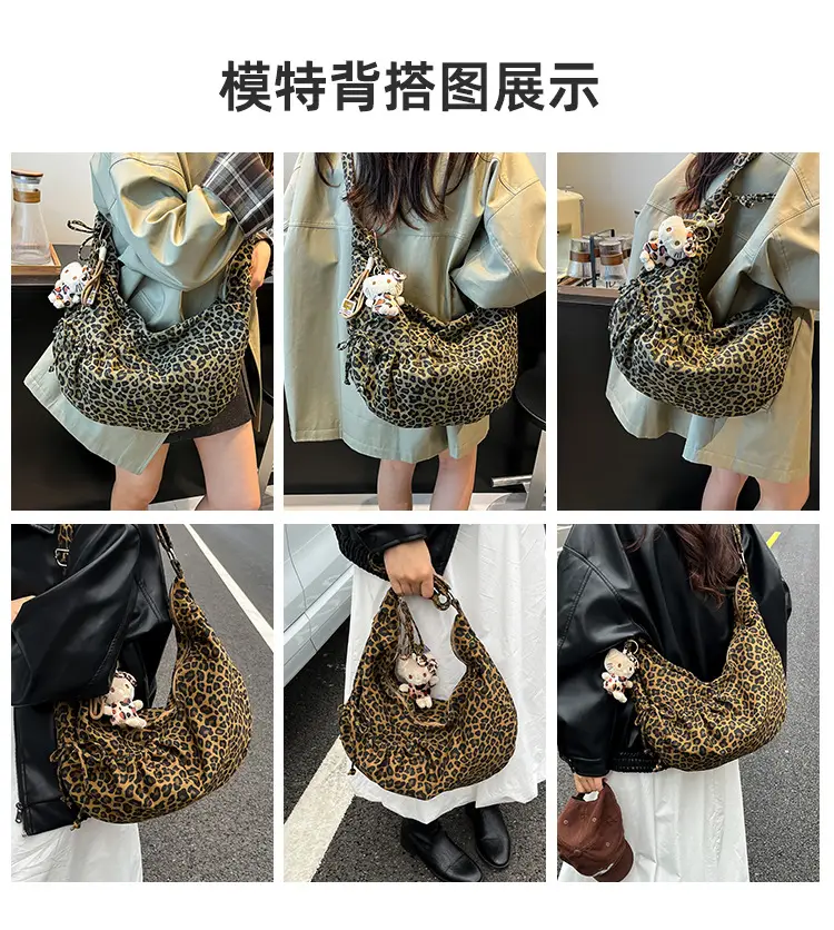 Retro Leopard Print Women's Tote Bag 2025 Spring New Commute — feature 2