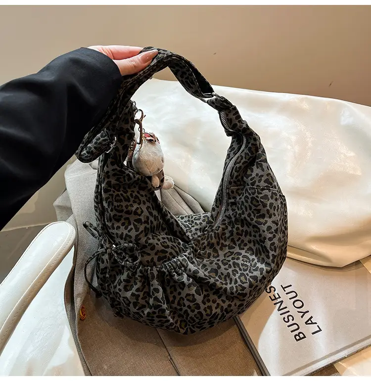 Retro Leopard Print Women's Tote Bag 2025 Spring New Commute — feature 23