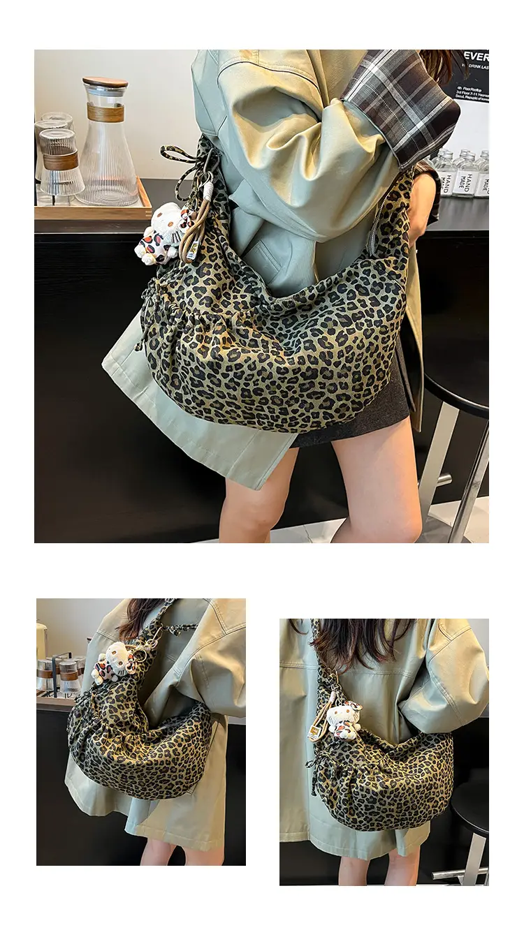 Retro Leopard Print Women's Tote Bag 2025 Spring New Commute — feature 3