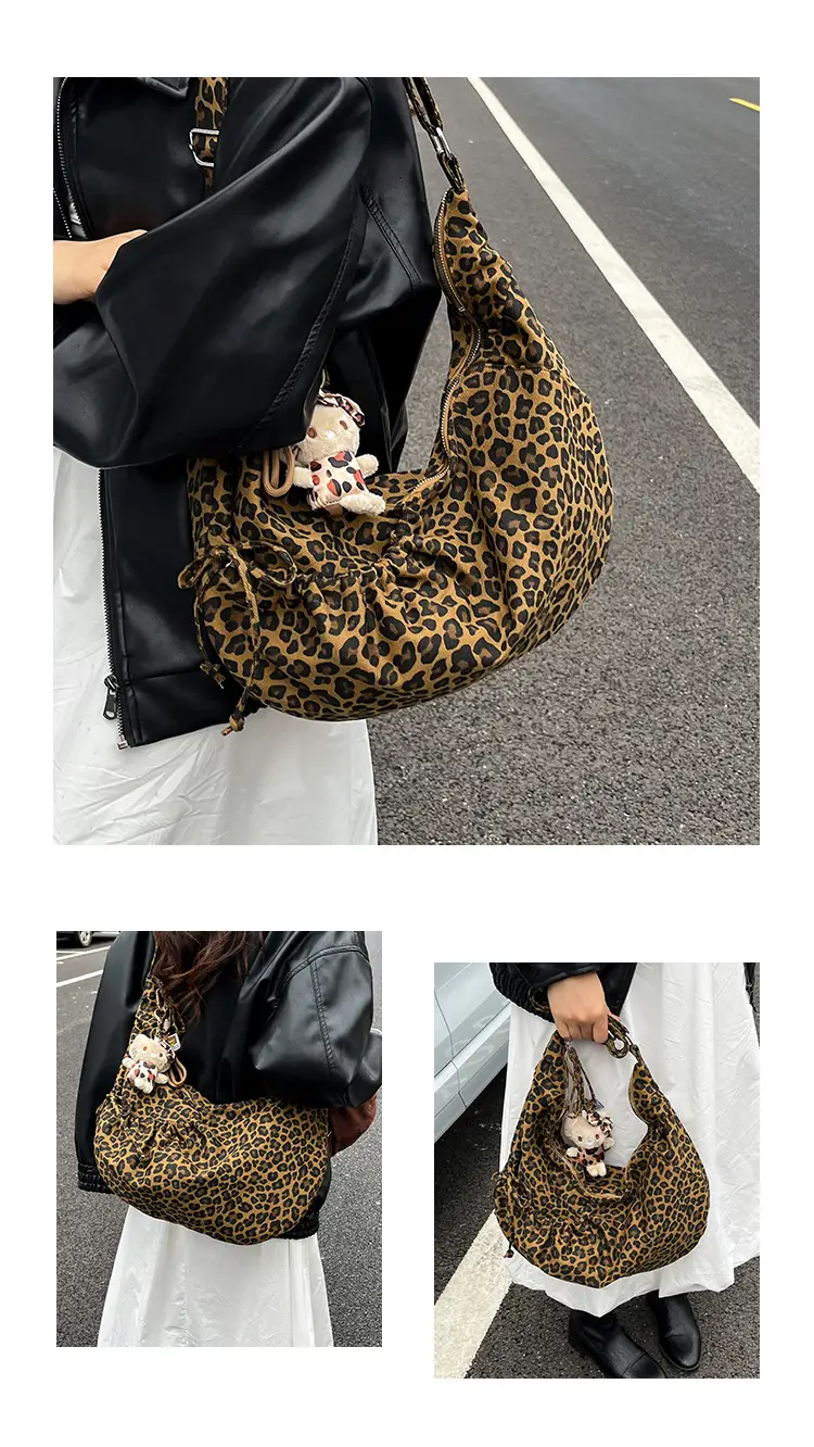 Retro Leopard Print Women's Tote Bag 2025 Spring New Commute — feature 5