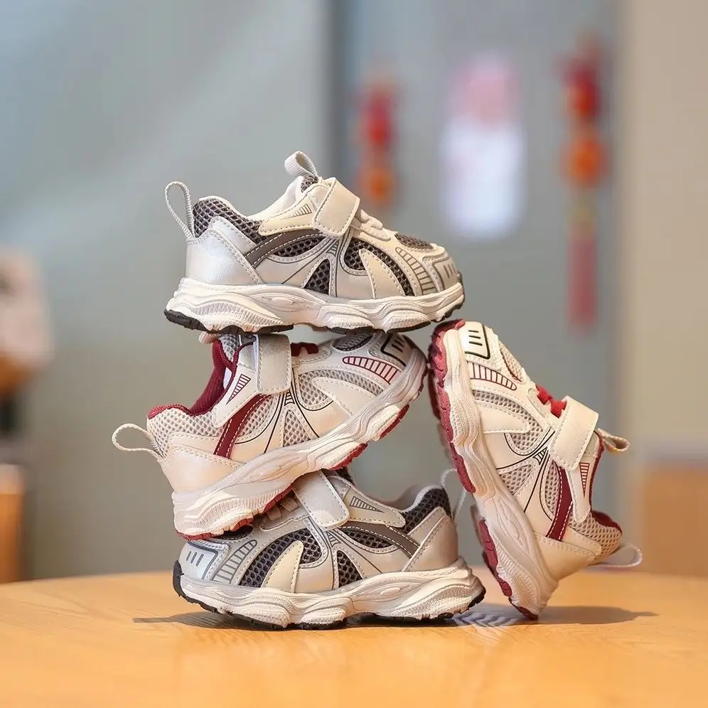 Baby Running Shoes White Mesh Double Size — feature 1