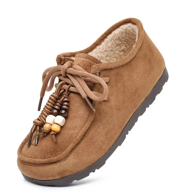 Kangaroo Shoes for Women 2025 Autumn and Winter New Style Fleece-Lined Warm Women's Cotton Shoes Retro Casual Birkenstock Shoes Versatile Beanie Shoes - Image 13