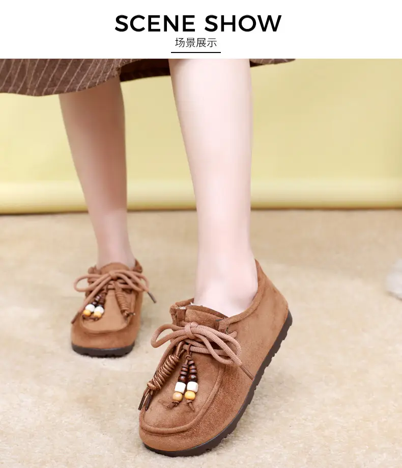 Kangaroo Shoes for Women 2025 Autumn and Winter New Style Fleece-Lined Warm Women's Cotton Shoes Retro Casual Birkenstock Shoes Versatile Beanie Shoes — feature 14