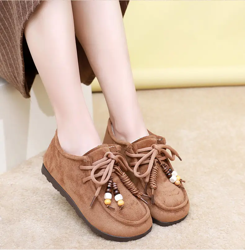 Kangaroo Shoes for Women 2025 Autumn and Winter New Style Fleece-Lined Warm Women's Cotton Shoes Retro Casual Birkenstock Shoes Versatile Beanie Shoes — feature 17