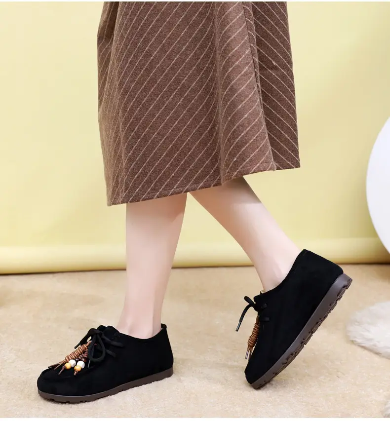 Kangaroo Shoes for Women 2025 Autumn and Winter New Style Fleece-Lined Warm Women's Cotton Shoes Retro Casual Birkenstock Shoes Versatile Beanie Shoes — feature 27