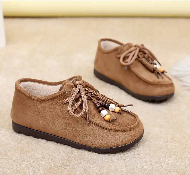 Kangaroo Shoes for Women 2025 Autumn and Winter New Style Fleece-Lined Warm Women's Cotton Shoes Retro Casual Birkenstock Shoes Versatile Beanie Shoes — feature 30