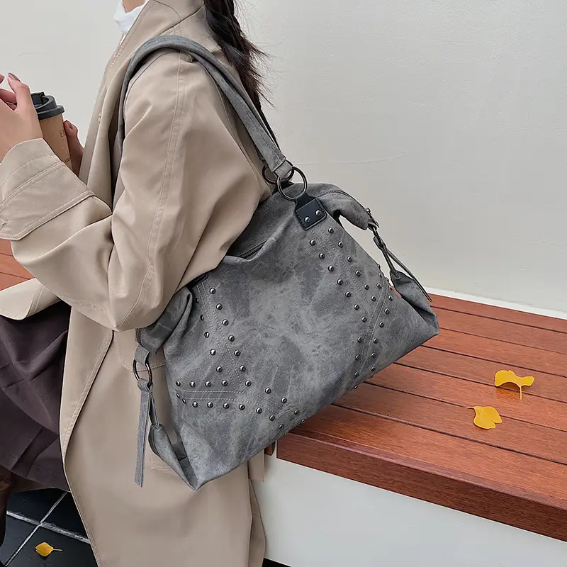 Blue Rivet Handheld Tote Bag for Women 2025 - Image 6