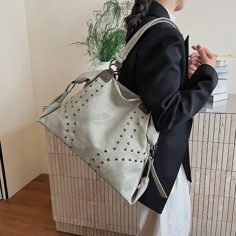 Blue Rivet Handheld Tote Bag for Women 2025 - Image 7