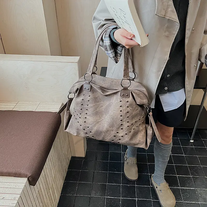 Blue Rivet Handheld Tote Bag for Women 2025 - Image 8