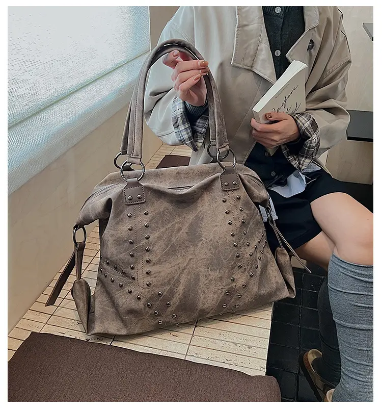 Blue Rivet Handheld Tote Bag for Women 2025 — feature 1