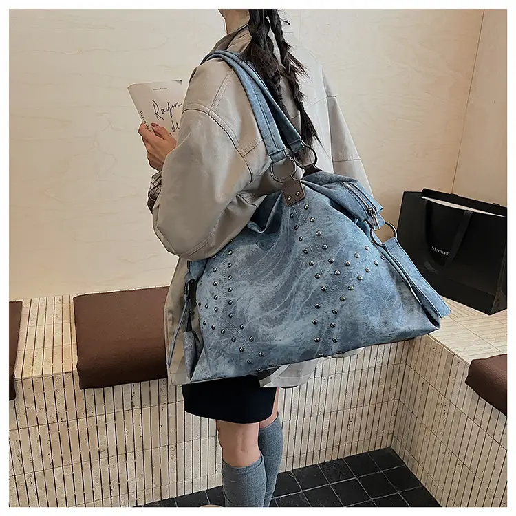Blue Rivet Handheld Tote Bag for Women 2025 — feature 14
