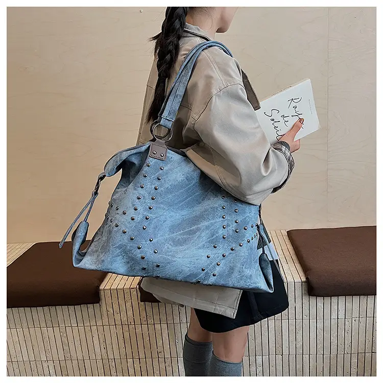 Blue Rivet Handheld Tote Bag for Women 2025 — feature 15