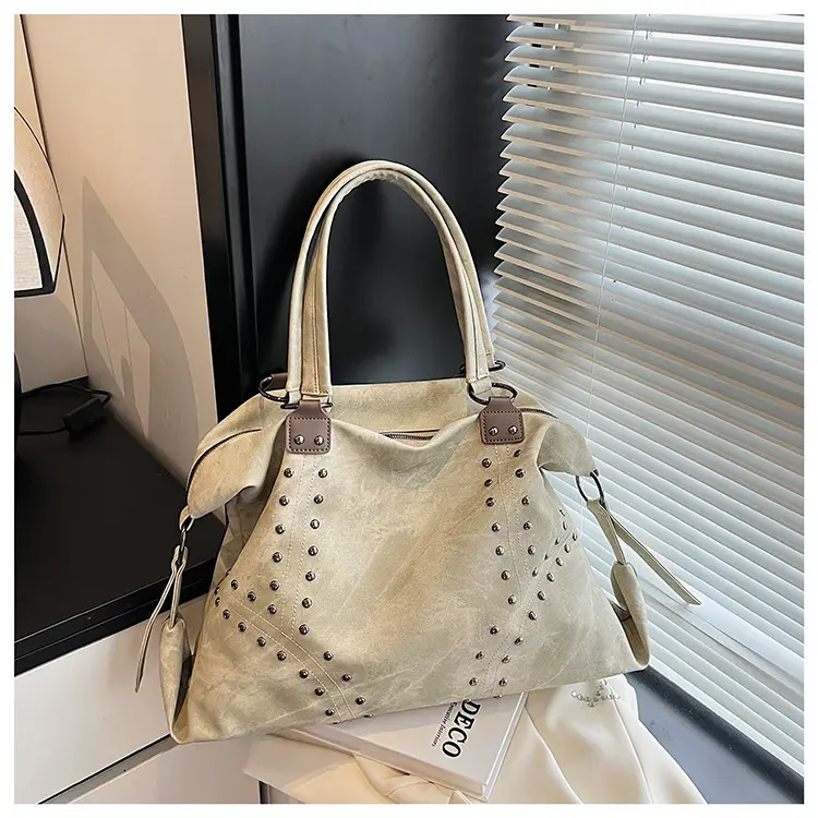Blue Rivet Handheld Tote Bag for Women 2025 - Image 2