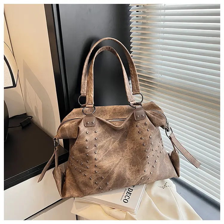 Blue Rivet Handheld Tote Bag for Women 2025 - Image 3