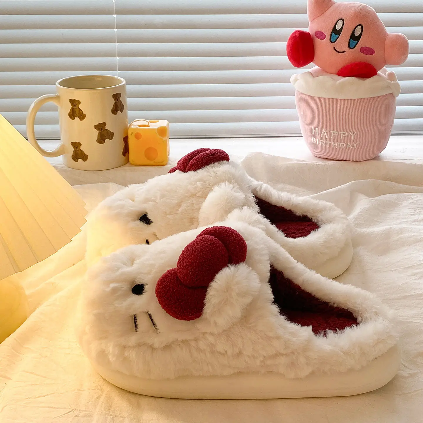 Winter Bow Cat Soft Slippers for Women - Image 5