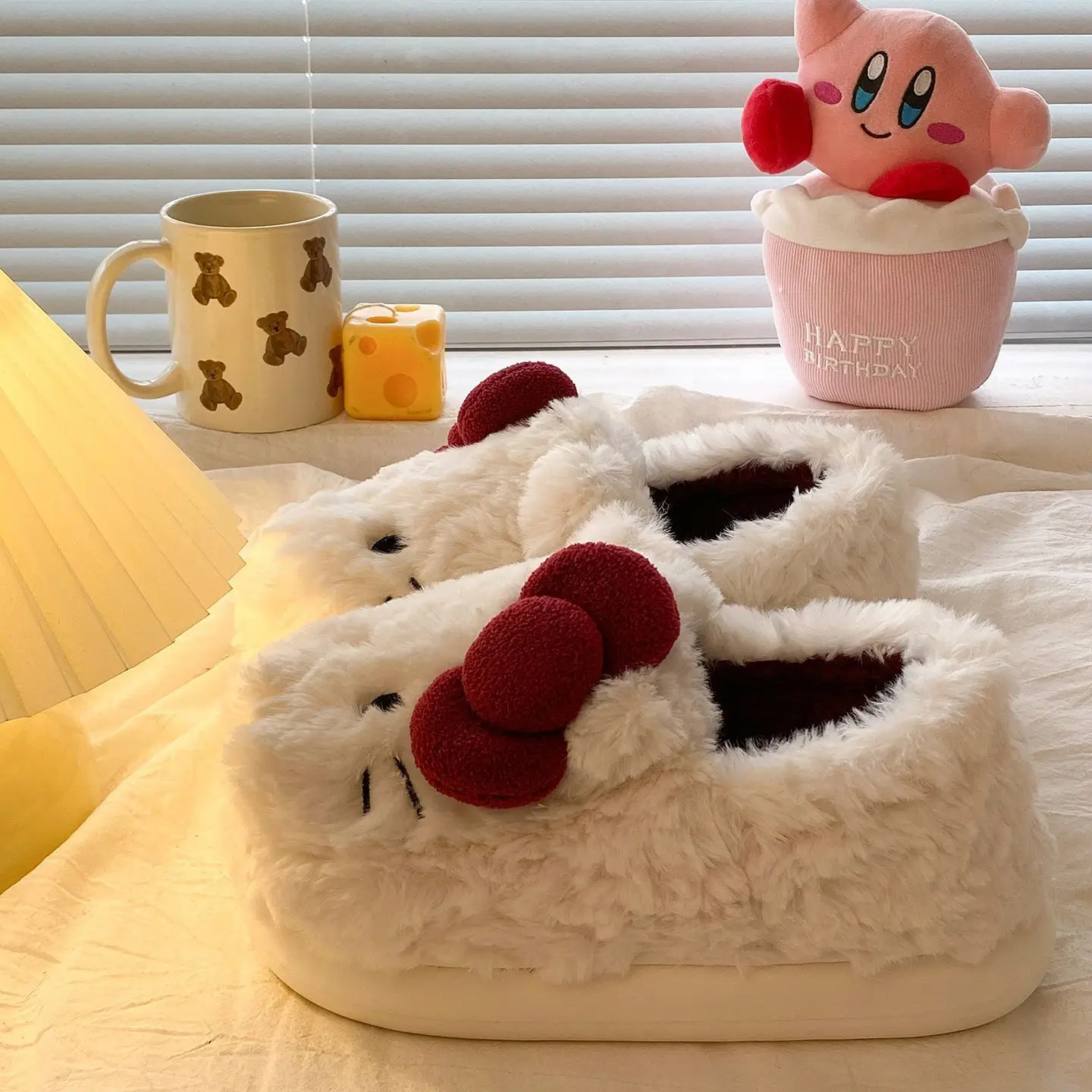 Winter Bow Cat Soft Slippers for Women - Image 6