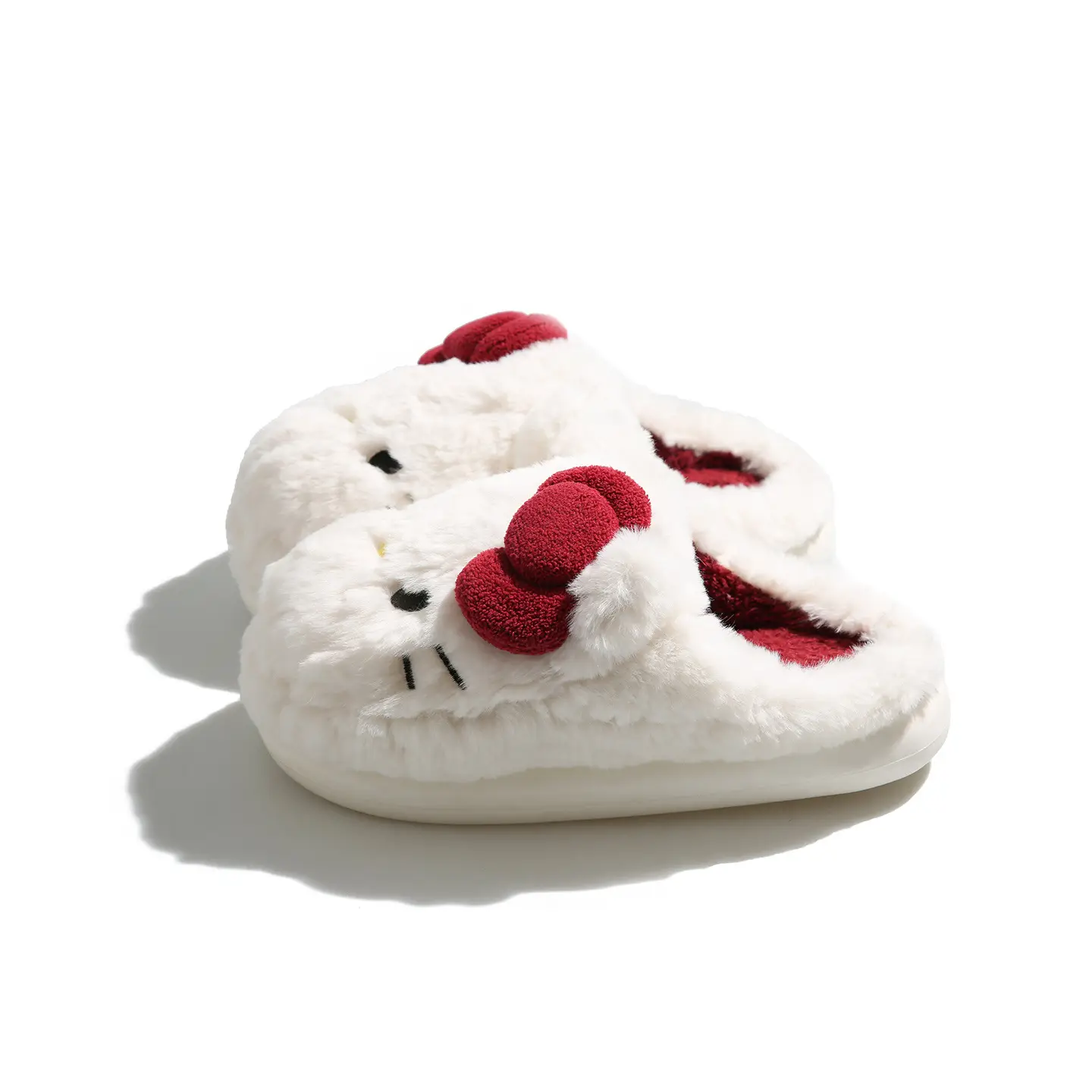 Winter Bow Cat Soft Slippers for Women - Image 7