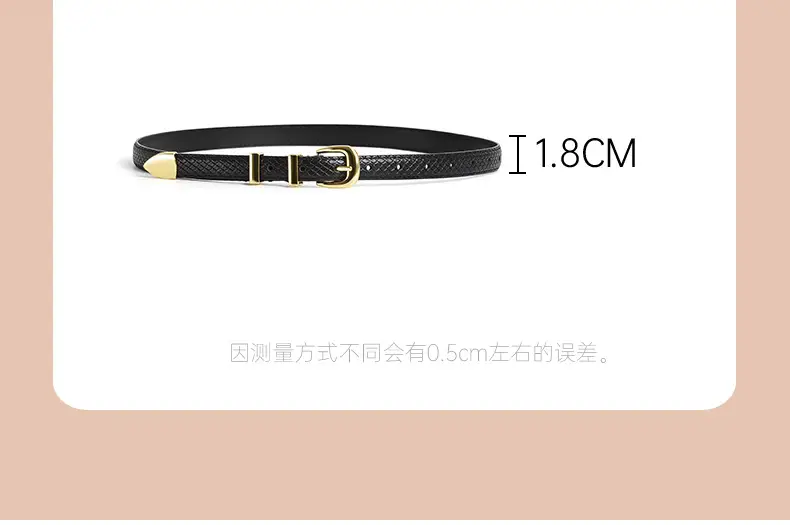 Women's Cowhide Pin Buckle Belt Casual Jeans Accessory — feature 3