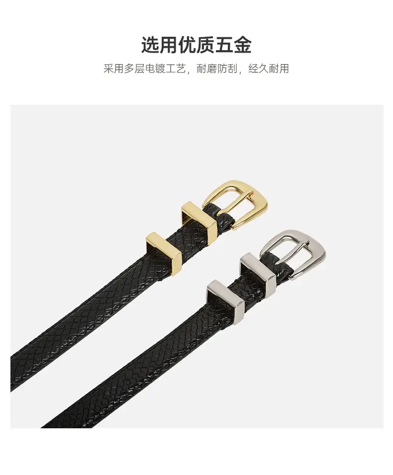 Women's Cowhide Pin Buckle Belt Casual Jeans Accessory — feature 6