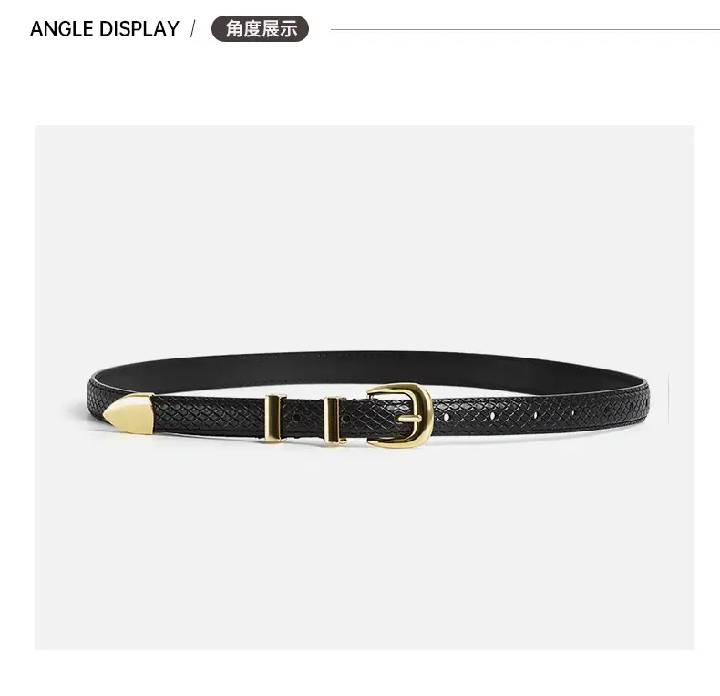 Women's Cowhide Pin Buckle Belt Casual Jeans Accessory — feature 8