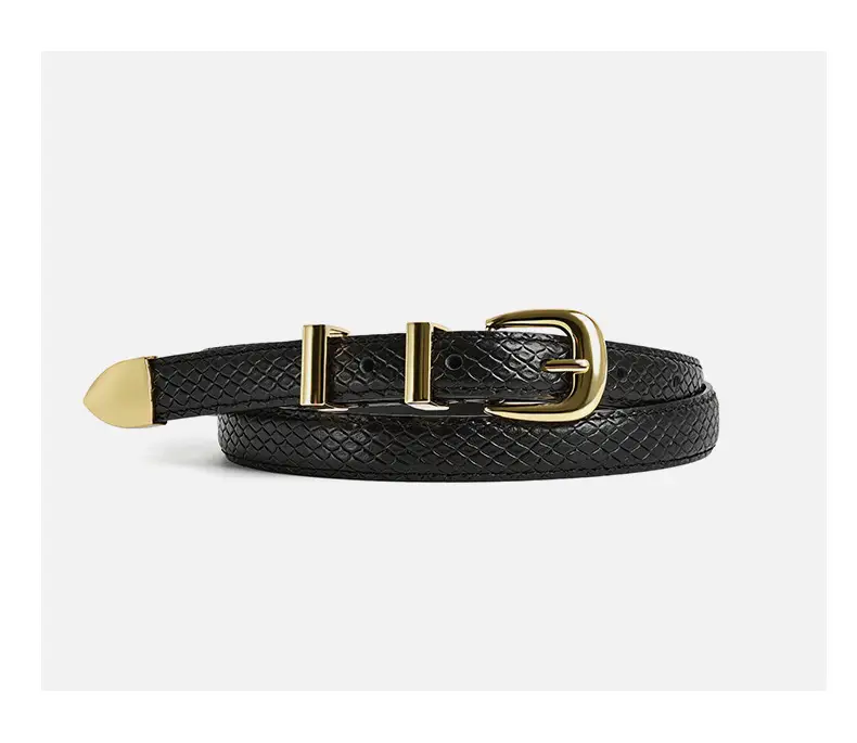 Women's Cowhide Pin Buckle Belt Casual Jeans Accessory — feature 9