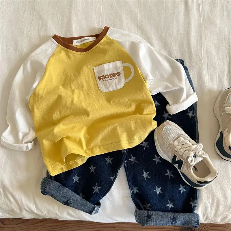 Kids Raglan Sleeve T-Shirt Navy White Printed 2025 - Image 6